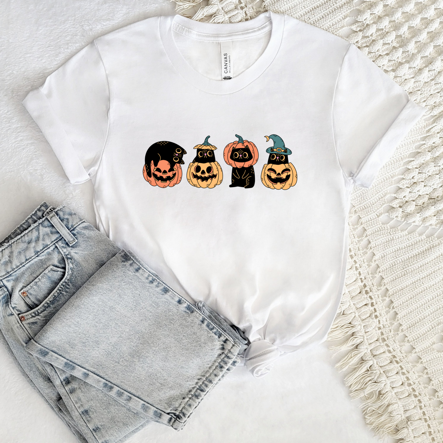 Cat-O-Lantern Tee - Stitch Squad Co