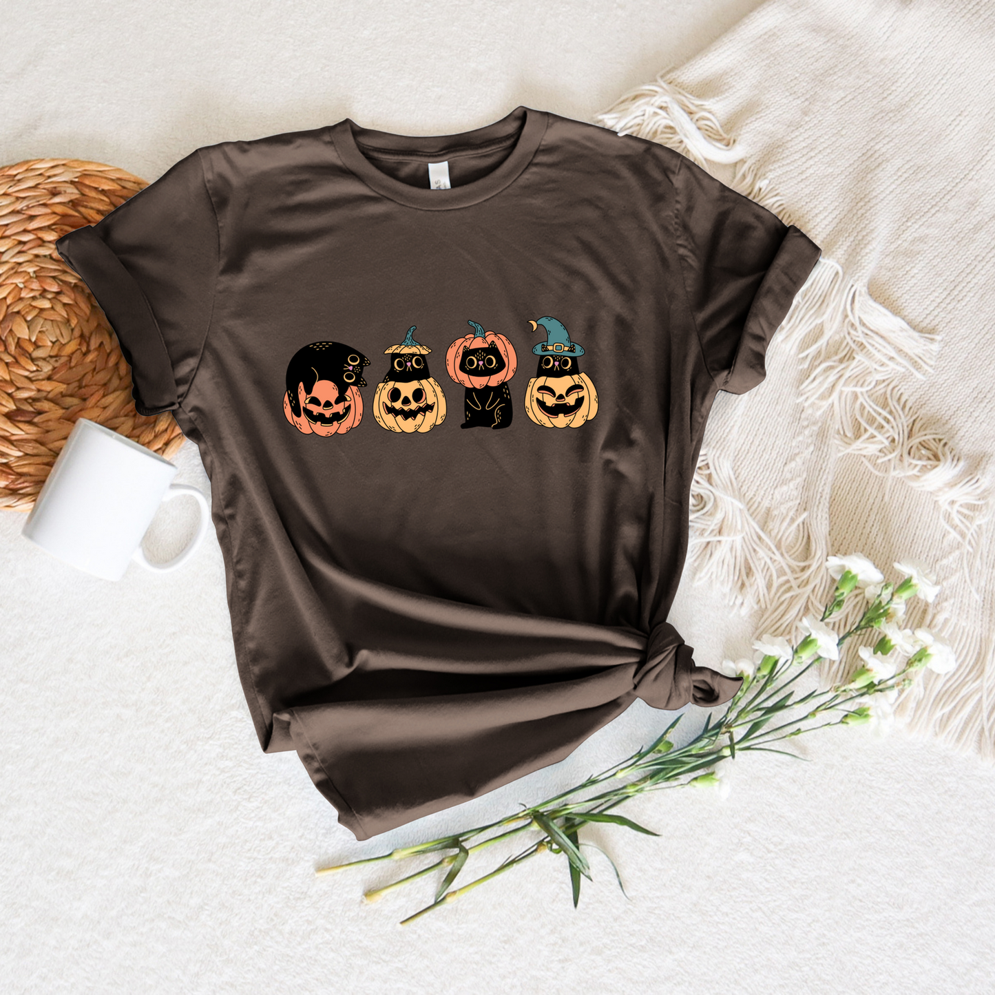 Cat-O-Lantern Tee - Stitch Squad Co