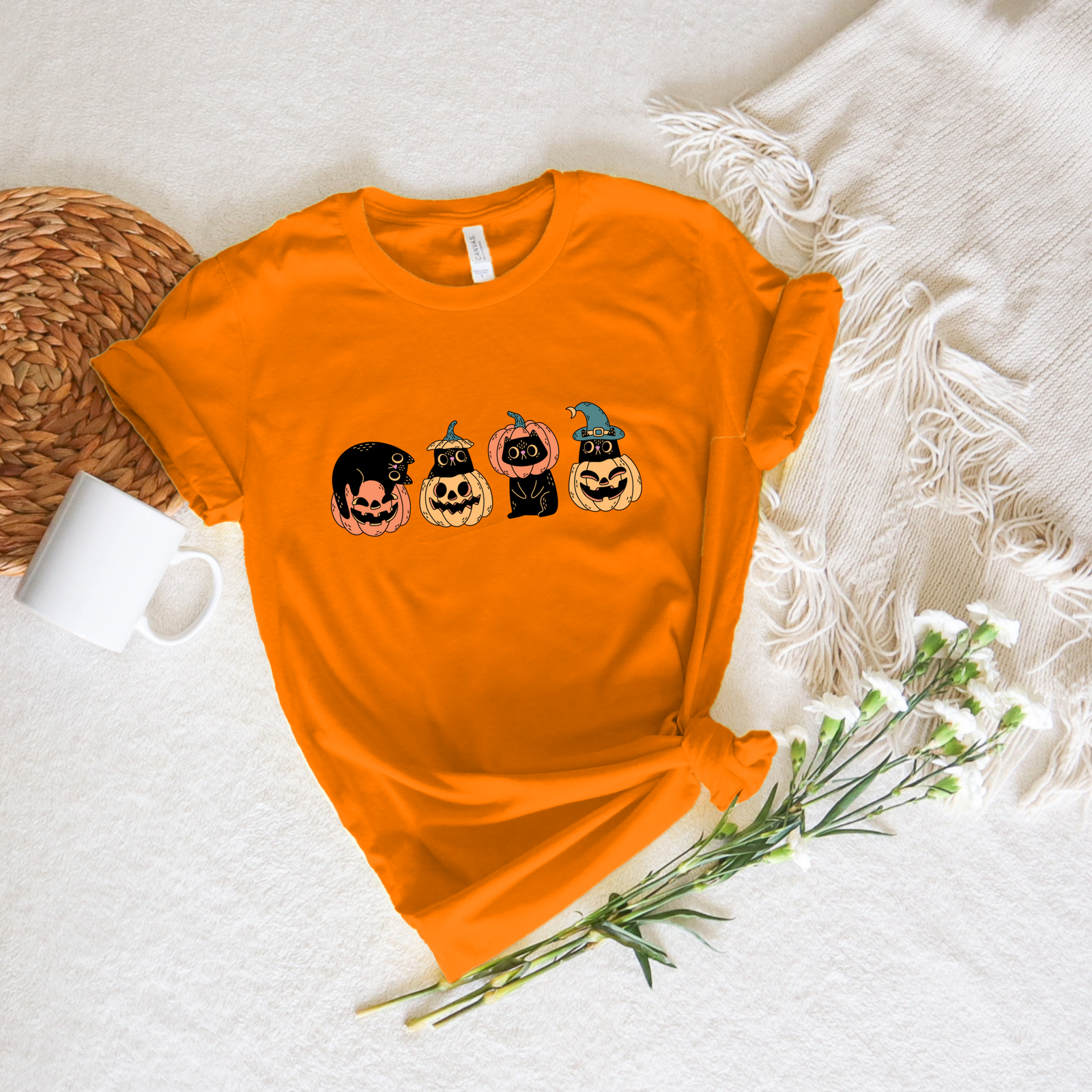 Cat-O-Lantern Tee - Stitch Squad Co