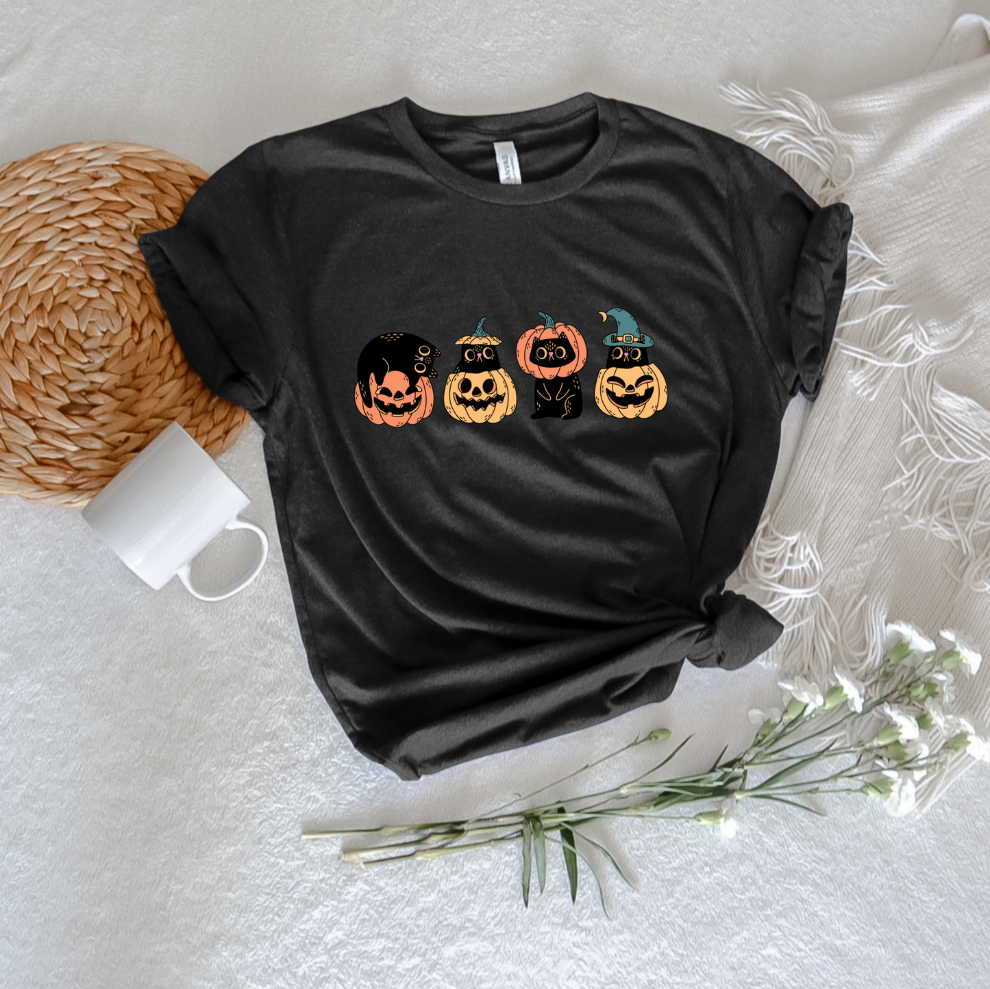 Cat-O-Lantern Tee - Stitch Squad Co