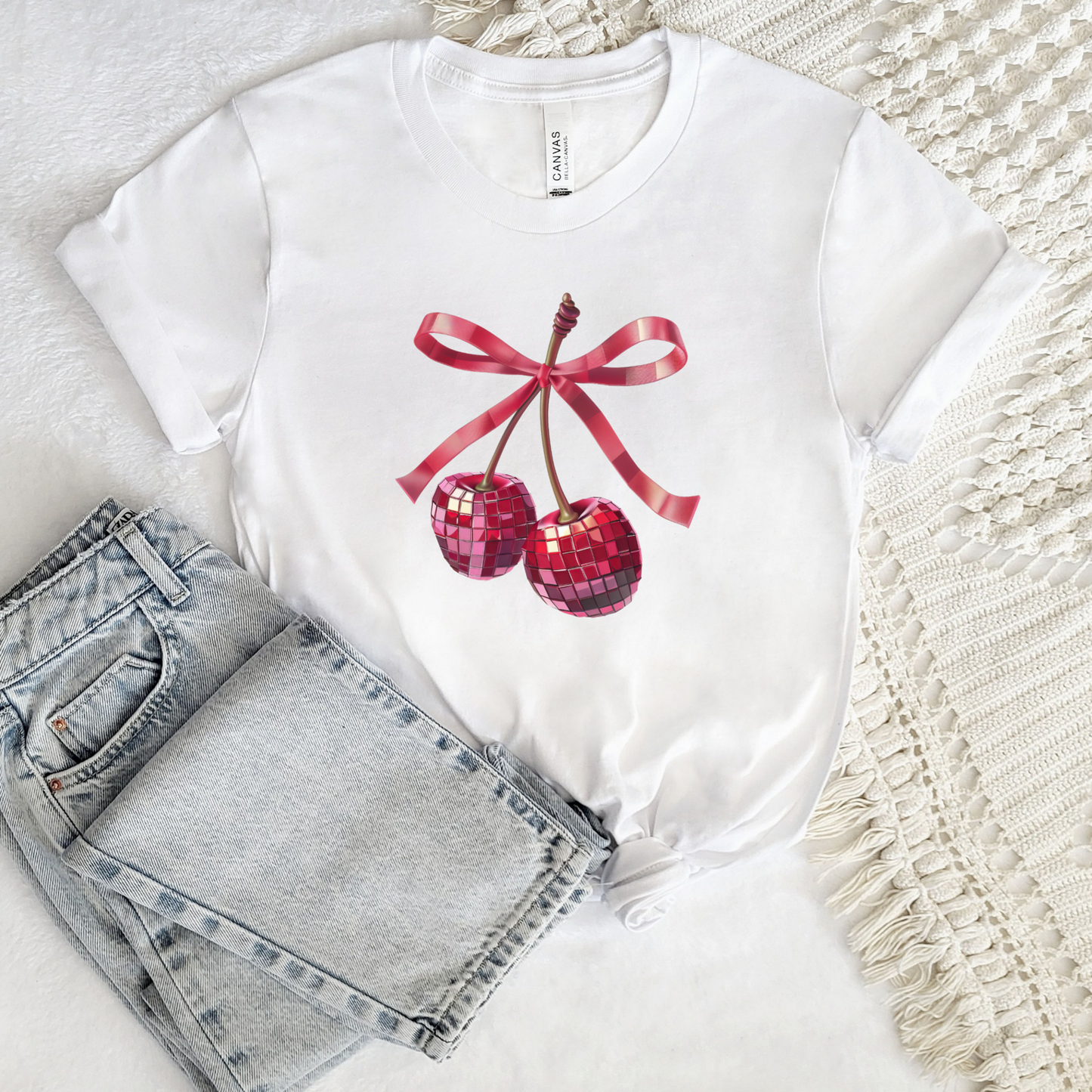 Disco Cherry Tee - Stitch Squad Co