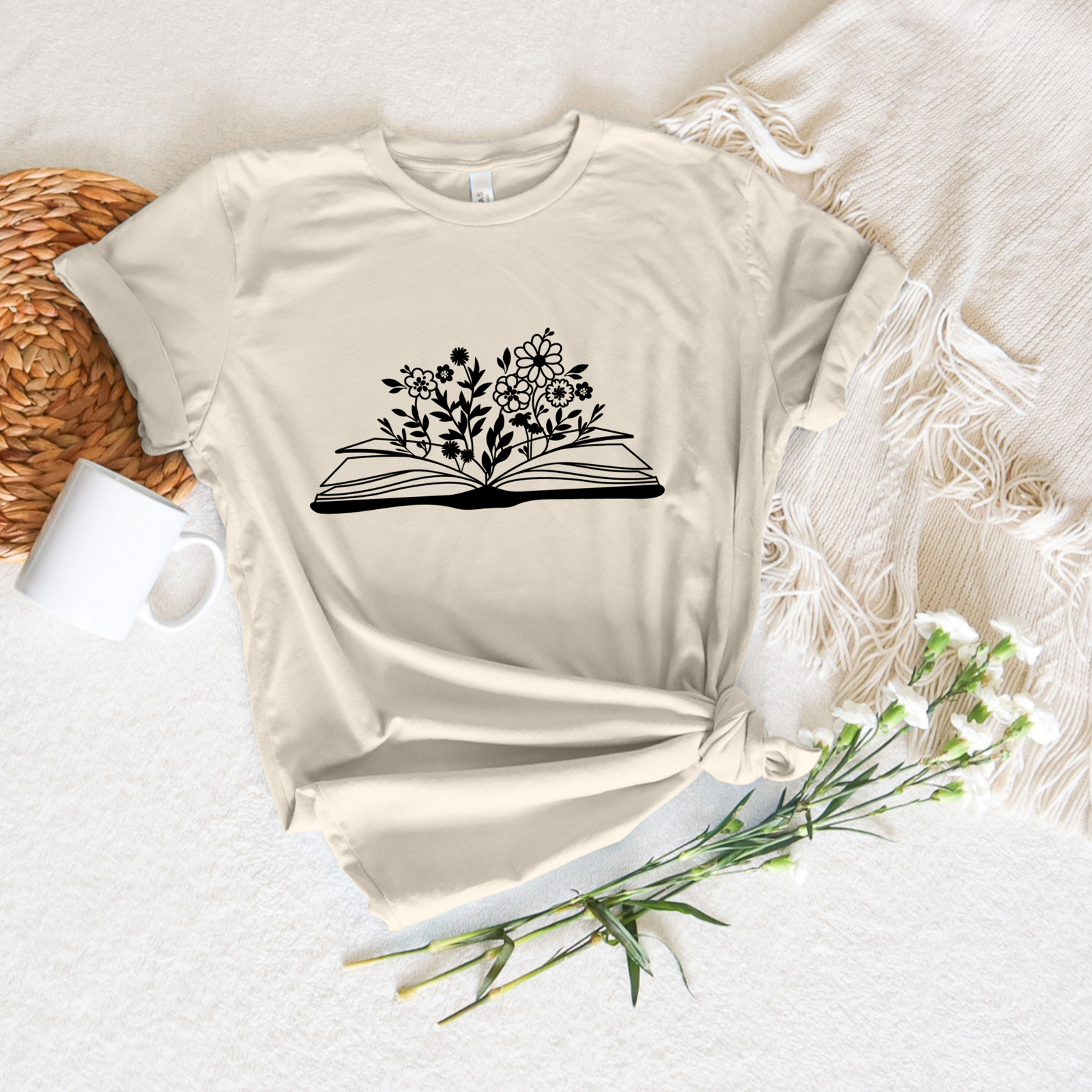 Flower Book Tee - Stitch Squad Co