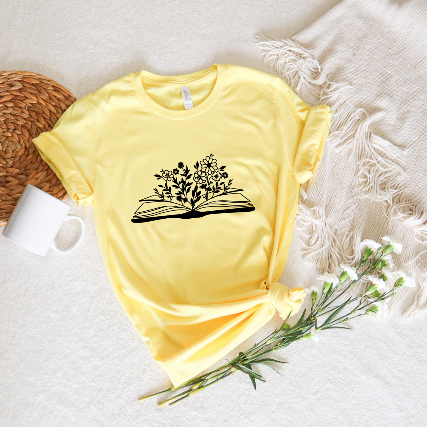 Flower Book Tee - Stitch Squad Co