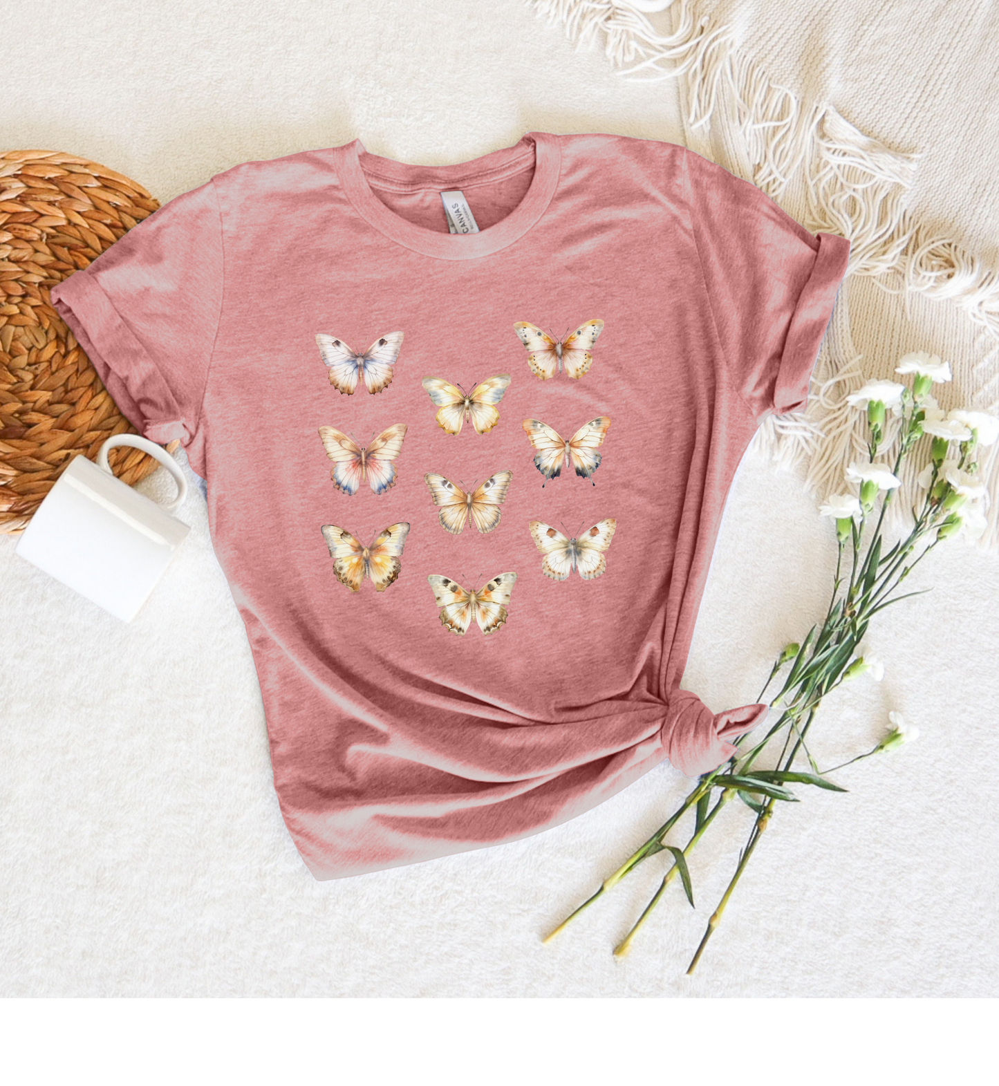 White Butterfly Tee