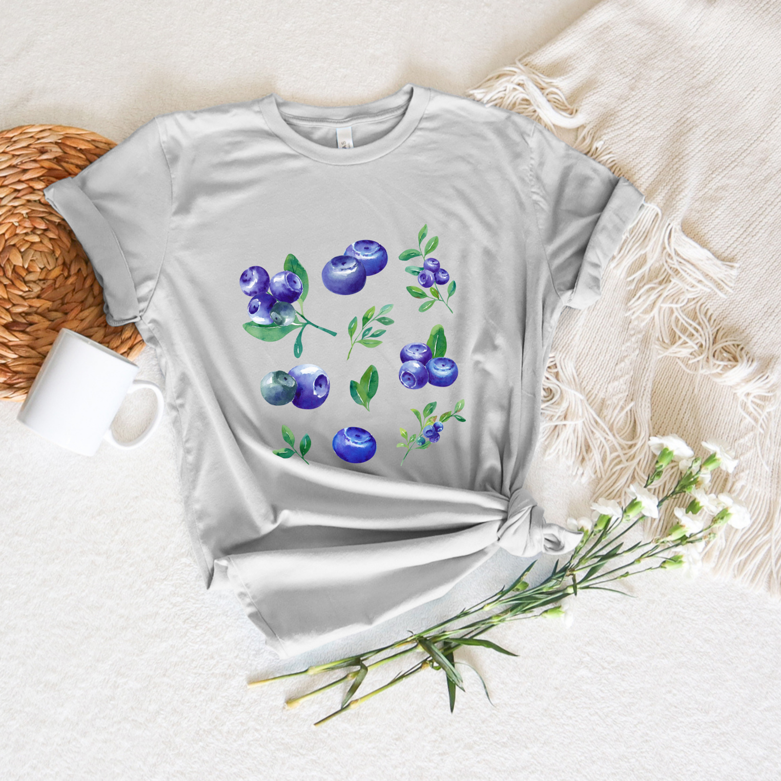 Illustrated Blueberry Tee - Stitch Squad Co