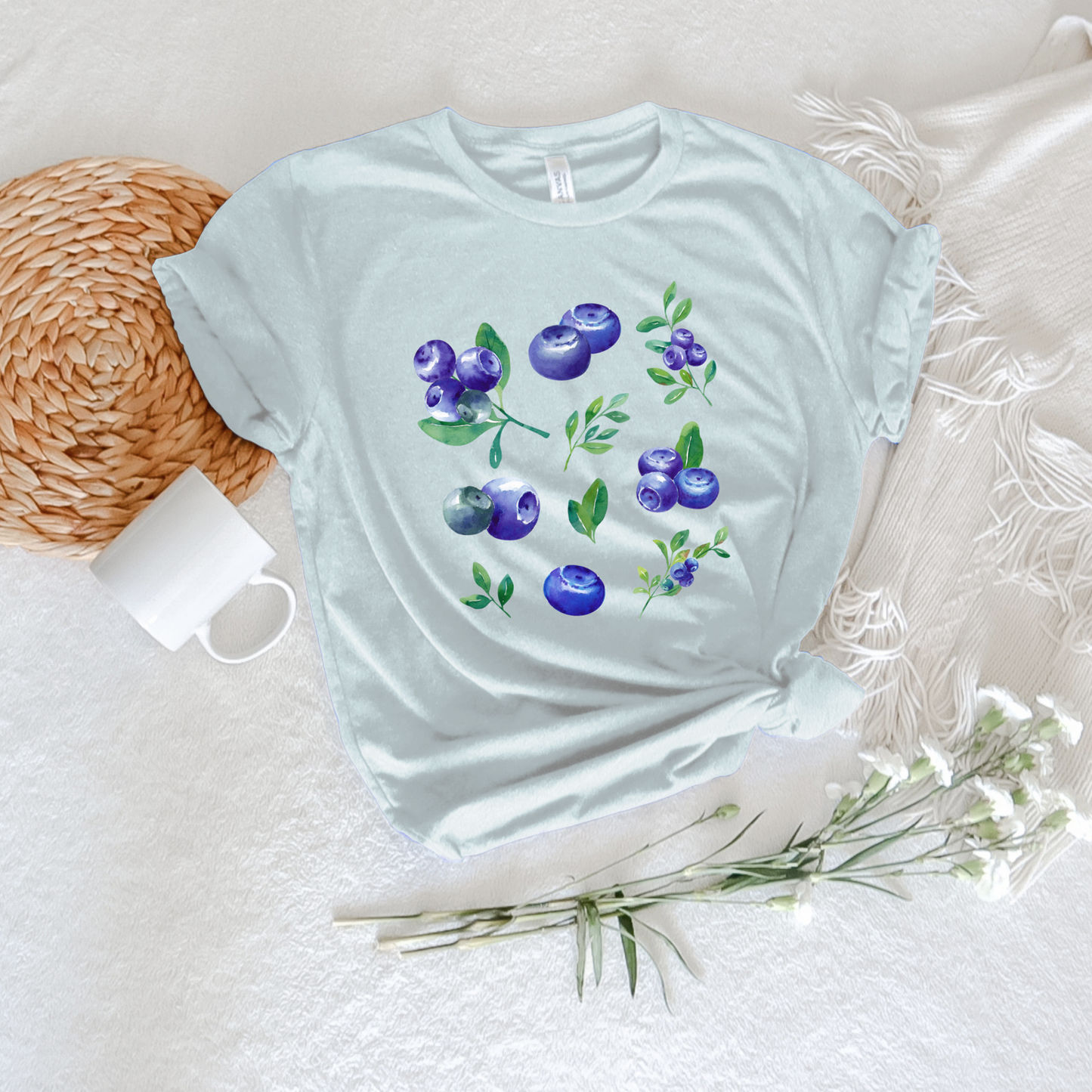 Illustrated Blueberry Tee - Stitch Squad Co