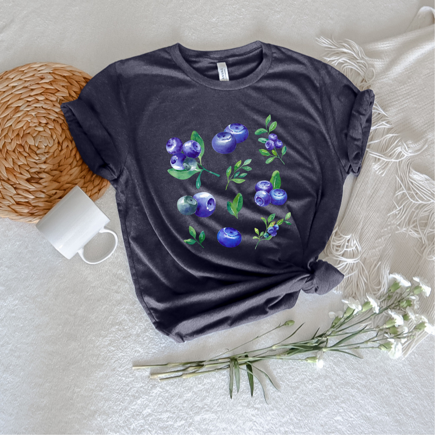 Illustrated Blueberry Tee - Stitch Squad Co