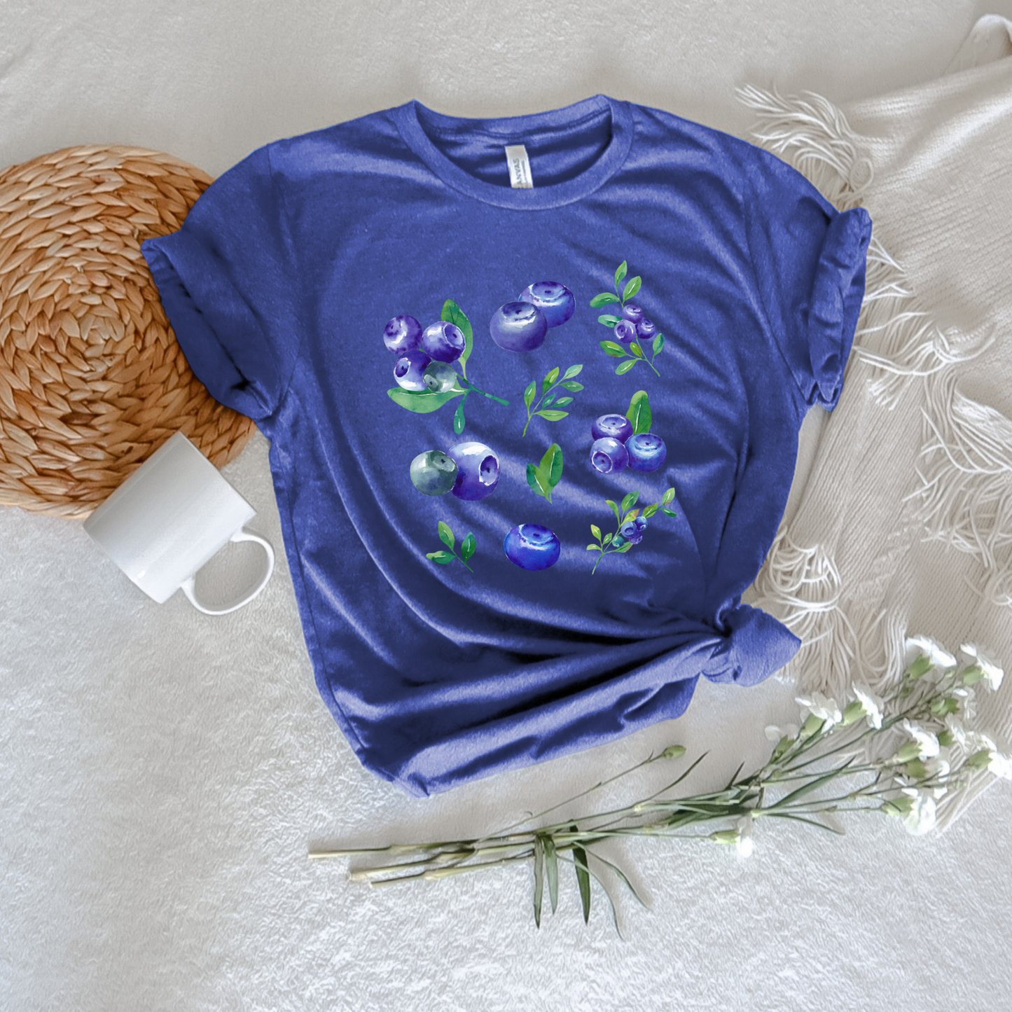 Illustrated Blueberry Tee - Stitch Squad Co