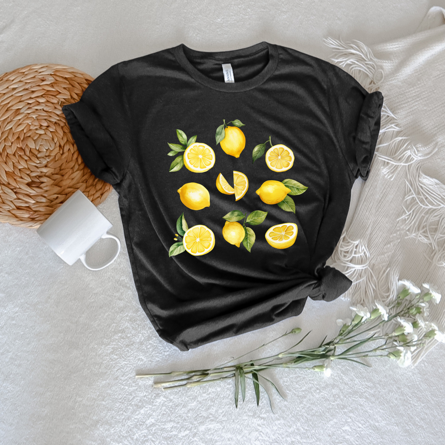 Illustrated Lemon Tee - Stitch Squad Co