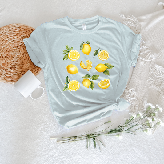 Illustrated Lemon Tee - Stitch Squad Co