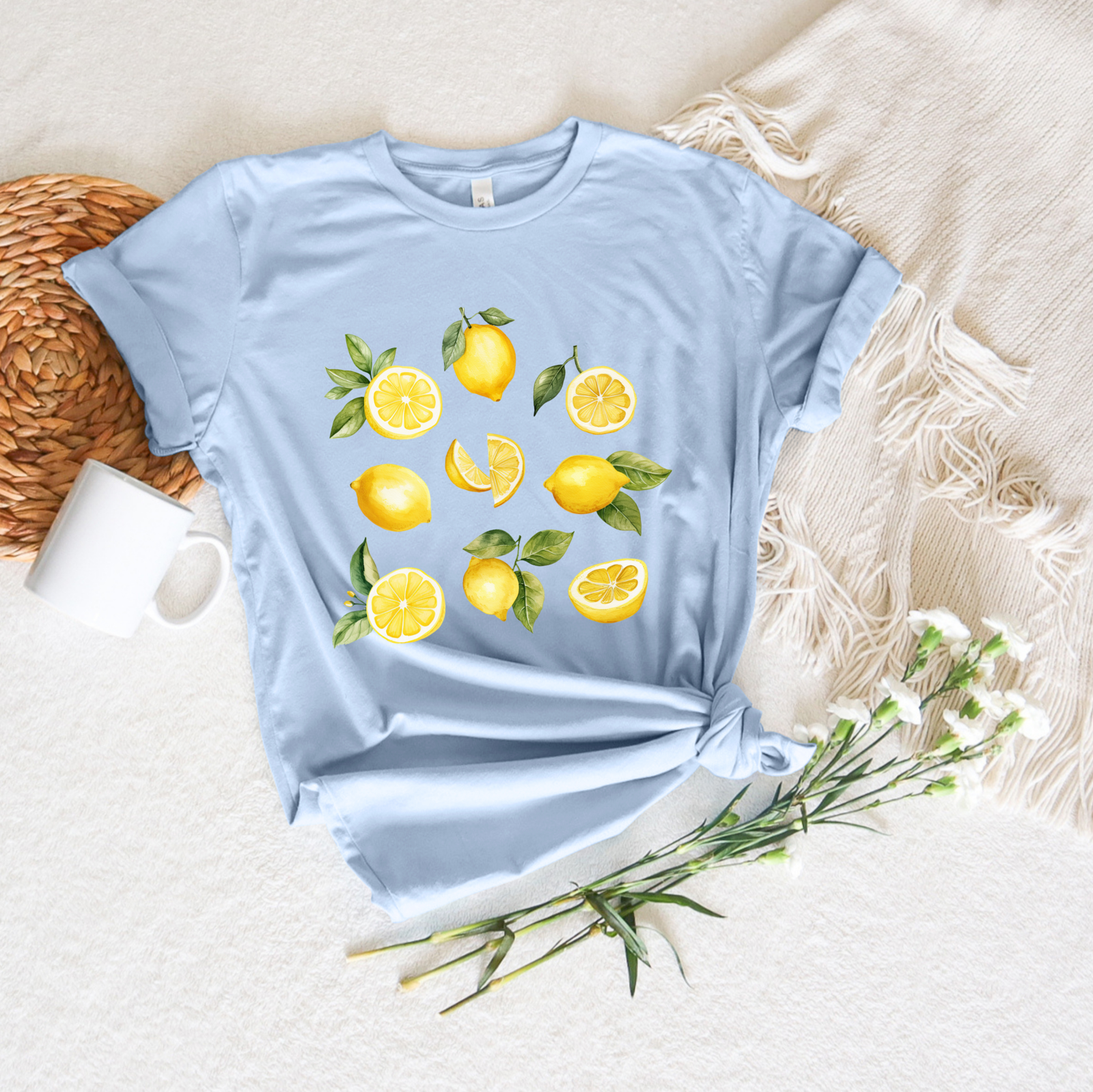 Illustrated Lemon Tee - Stitch Squad Co