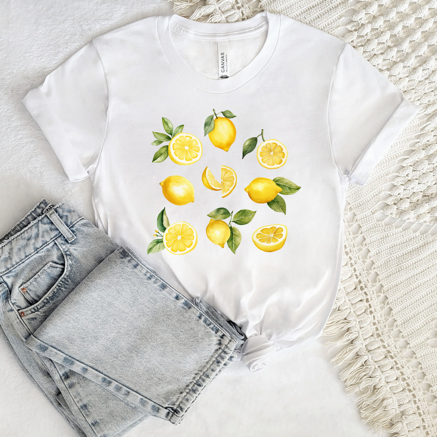 Illustrated Lemon Tee - Stitch Squad Co