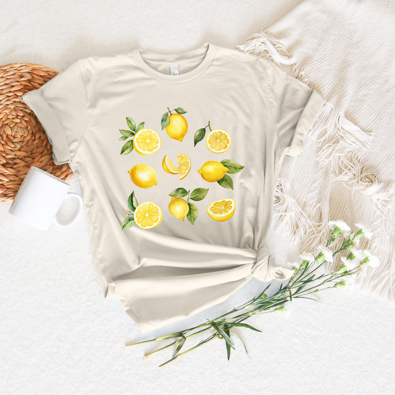 Illustrated Lemon Tee - Stitch Squad Co