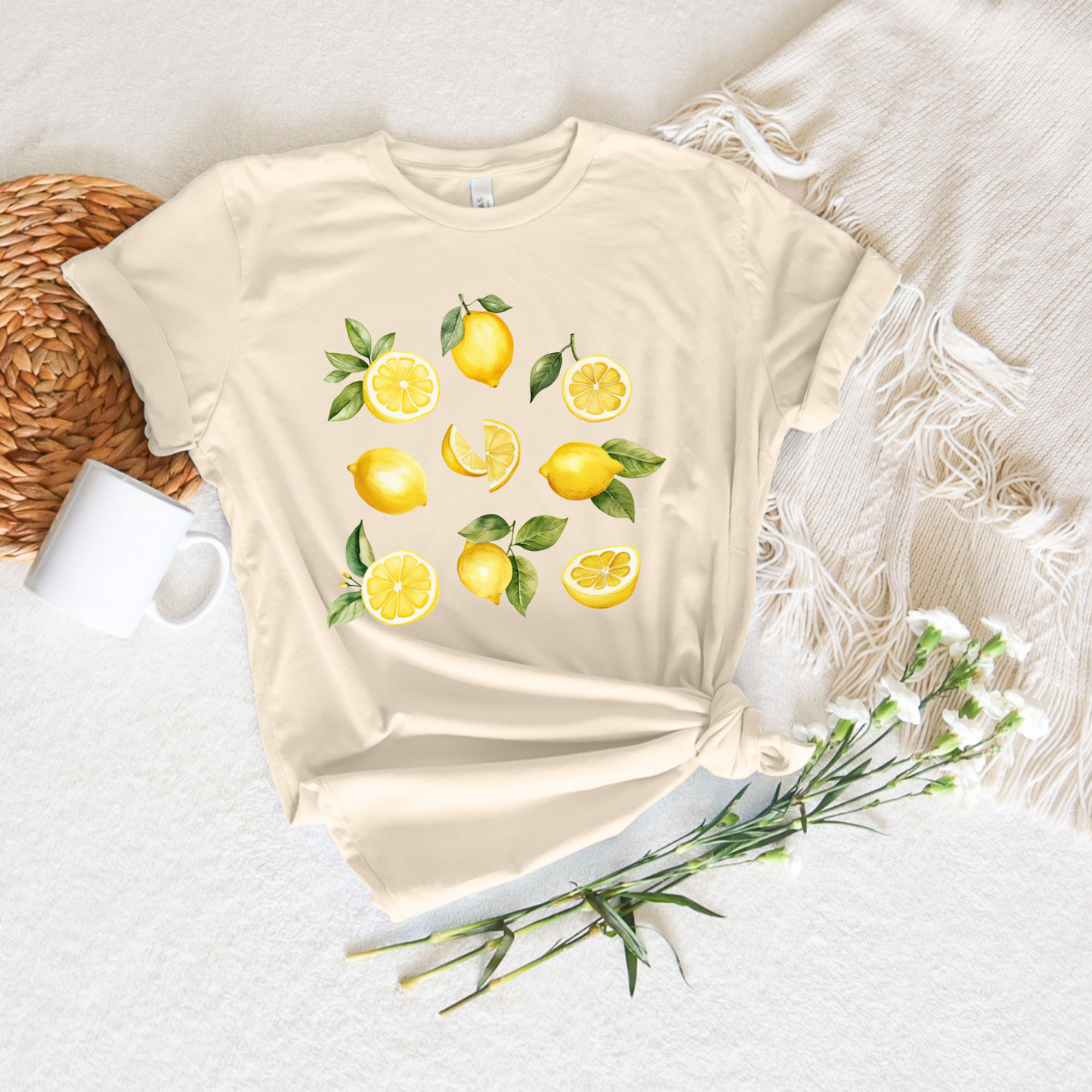 Illustrated Lemon Tee - Stitch Squad Co