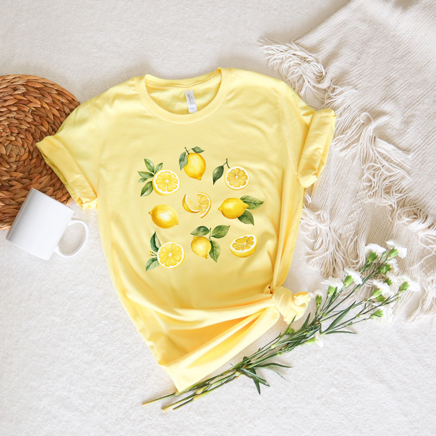 Illustrated Lemon Tee - Stitch Squad Co