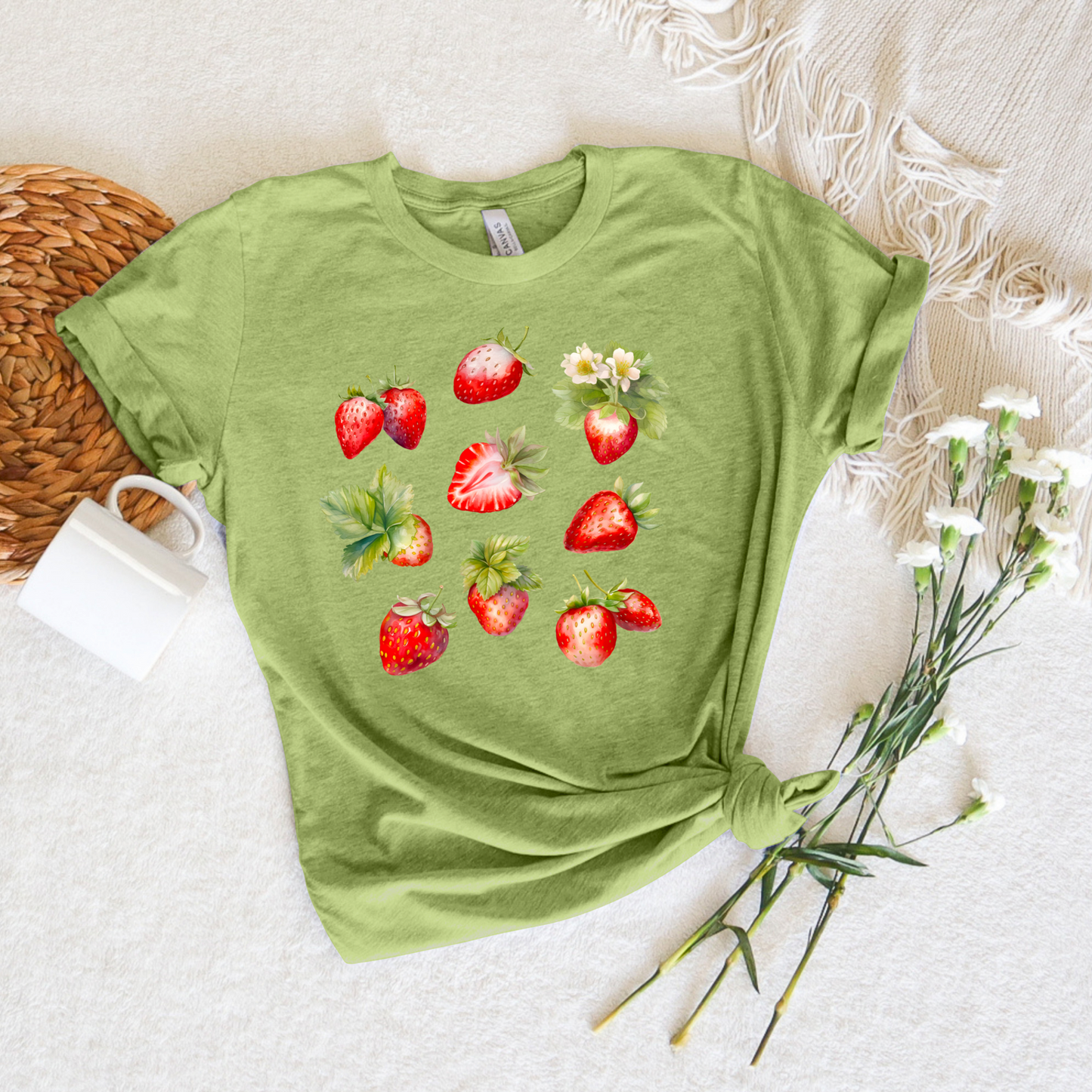 Illustrated Strawberry Tee - Stitch Squad Co