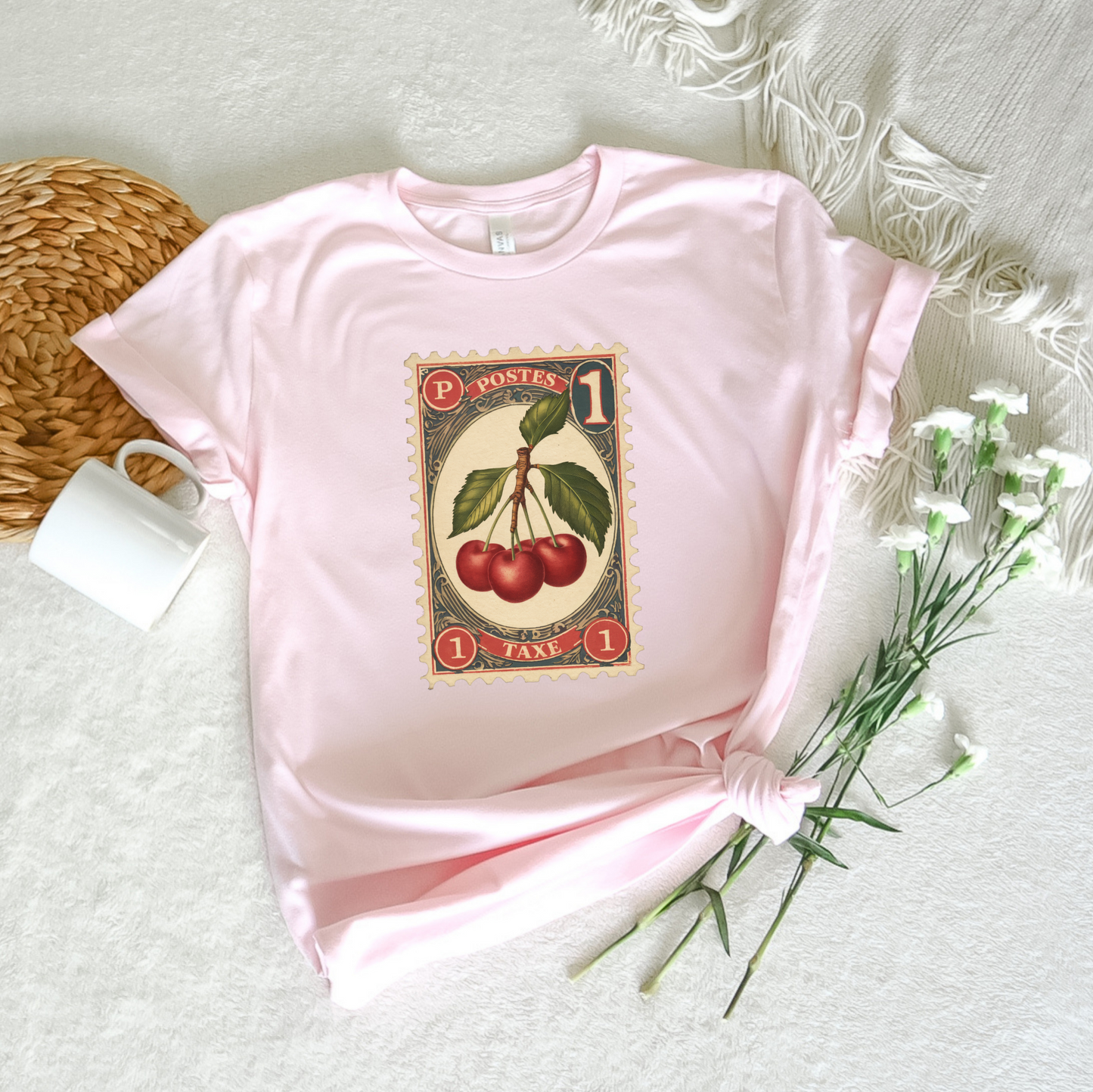 Vintage Cherry Tax Stamp Tee