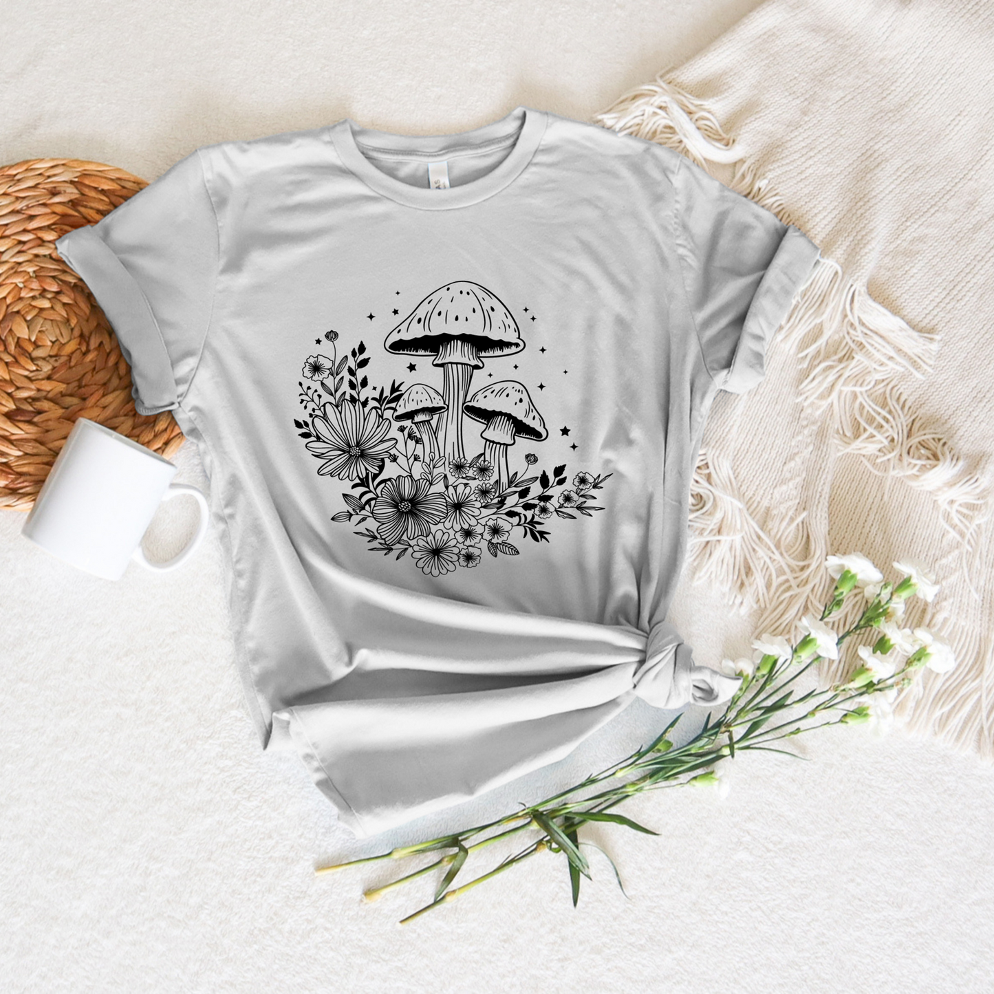 Mushroom Flower Tee - Stitch Squad Co