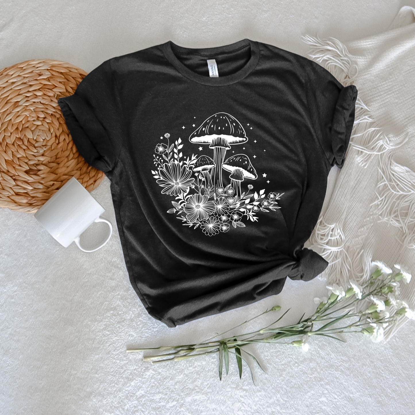 Mushroom Flower Tee - Stitch Squad Co