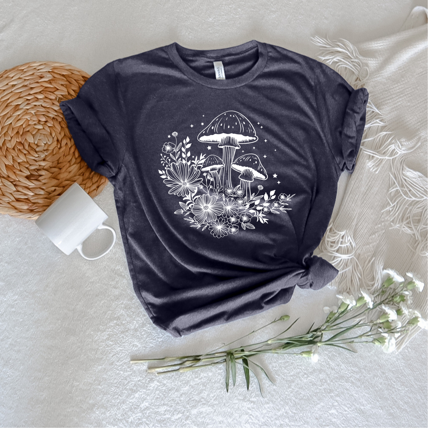 Mushroom Flower Tee - Stitch Squad Co