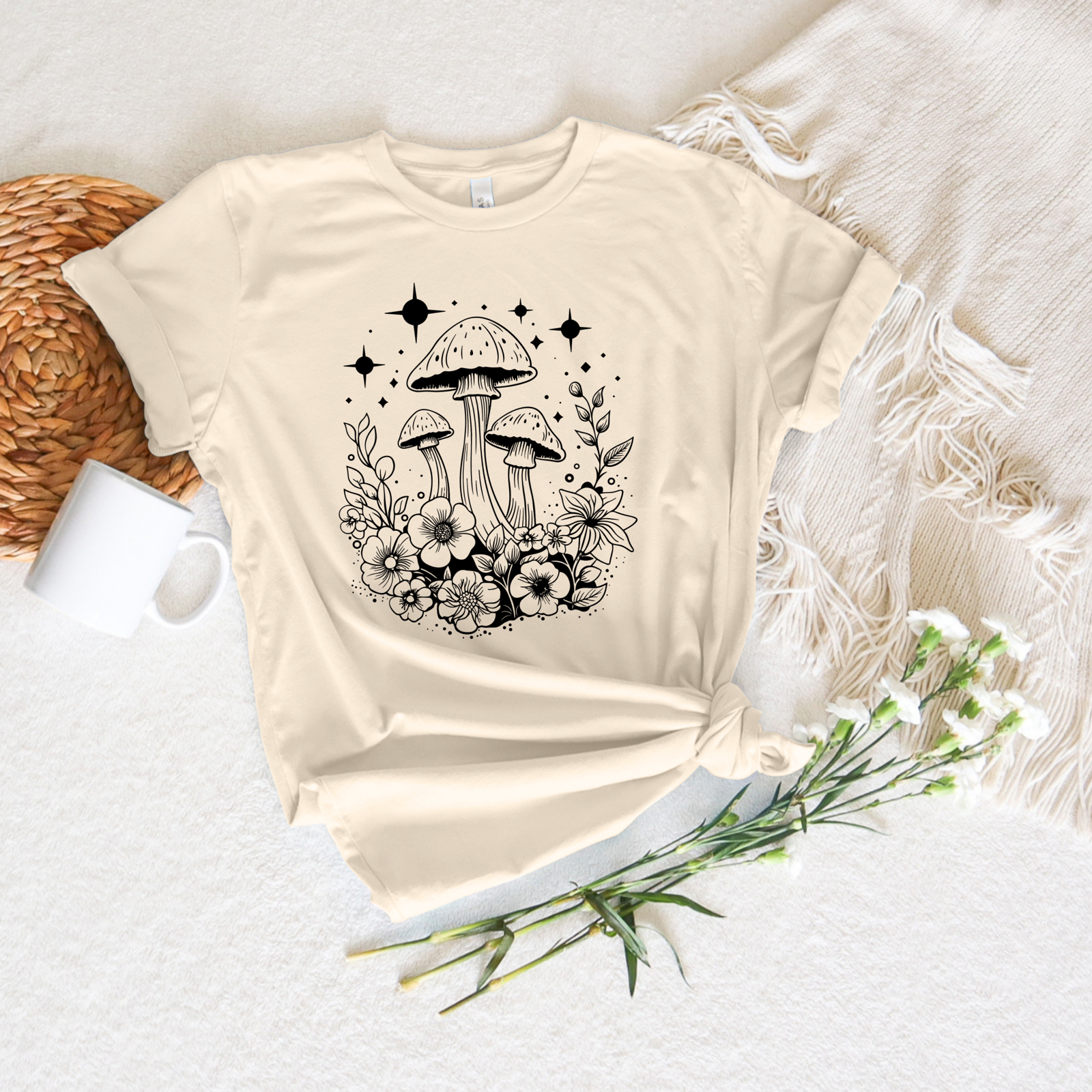 Mushroom Sparkle Tee - Stitch Squad Co