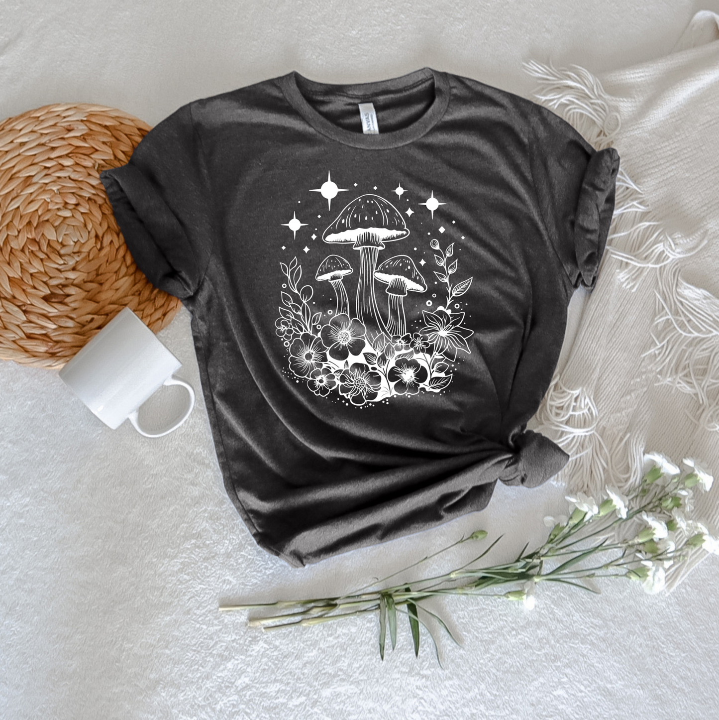 Mushroom Sparkle Tee - Stitch Squad Co