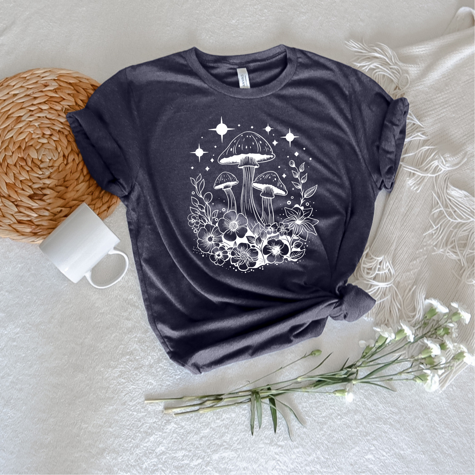 Mushroom Sparkle Tee - Stitch Squad Co