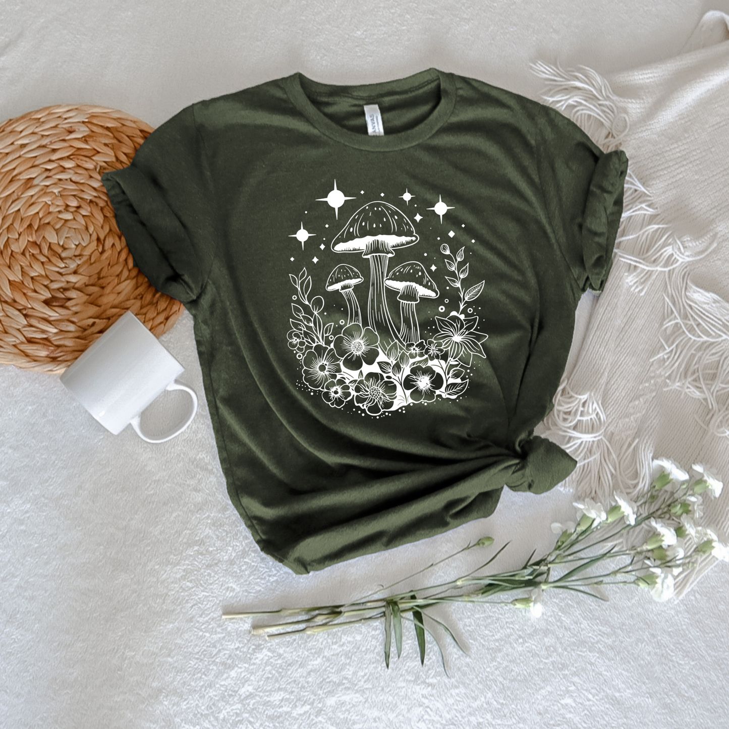 Mushroom Sparkle Tee - Stitch Squad Co