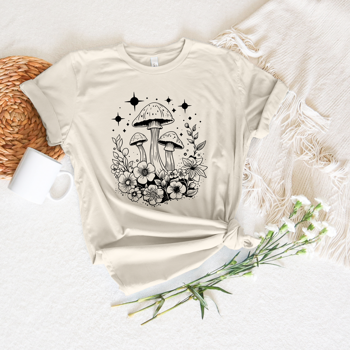 Mushroom Sparkle Tee - Stitch Squad Co