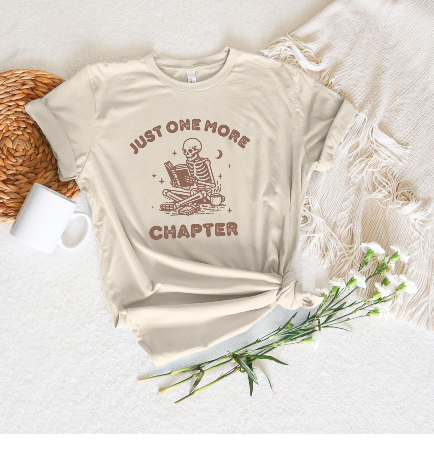 Just One More Chapter Skeleton Tee